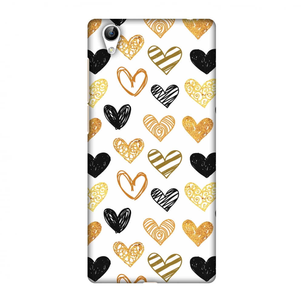 Vivo Y51L Case, Vivo Y51 Case I Heart Hearts, Hard Plastic Back Cover