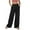 Black, variant on Lmnyox Women's Wide Leg Lounge Pants Casual Elastic High Waist Trousers with Pocket Business Palazzo Pants