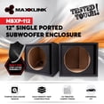 thumbnail image 2 of Maxxlink MBXP-112 12" Single Ported Subwoofer Box Enclosure, Universal Fit,Black, 2 of 10