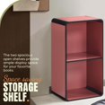 thumbnail image 4 of ZYPPP Dothan 2-Tier Cube Open Bookcase - Space Saving Storage Shelf Organizer Bookshelf, Red, 4 of 8
