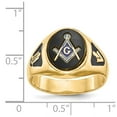 thumbnail image 5 of 14K Yellow Gold Ring Band Themed Men's Oval Masonic, Size 8, 5 of 5