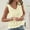 Beige, variant on Women's Summer V Neck Crochet Tank Top Trendy Sleeveless Shirt Lightweight Comfortable Casual Blouse Tunic Vest