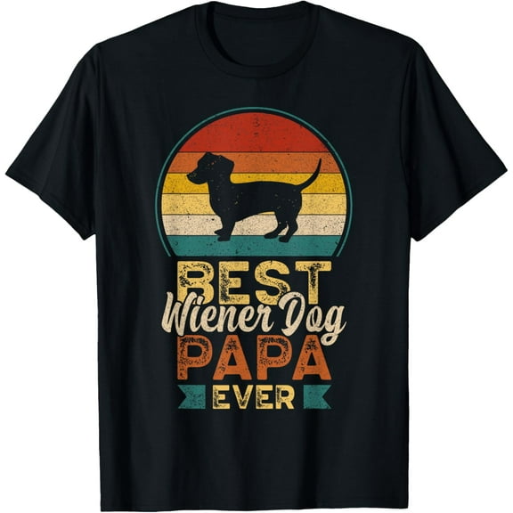 Best Wiener Dog Papa Ever, Father's Day, Dachshund Grandpa T-Shirt