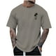 thumbnail image 1 of Playeras De Compresión De Verano Para Hombre, Camiseta De Manga Corta Con Cuello Redondo Y Estampado Parcial, Camiseta De Tendencia Con Estampado De Plumas, 1 of 4