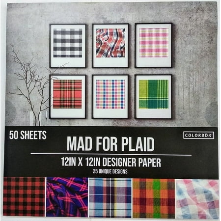 UPC: 0765468682310 | Colorbok Mad for Plaid Designer Paper Pad 12 x12 67 lb./100 gsm 50 Sheets 25 Unique Designs