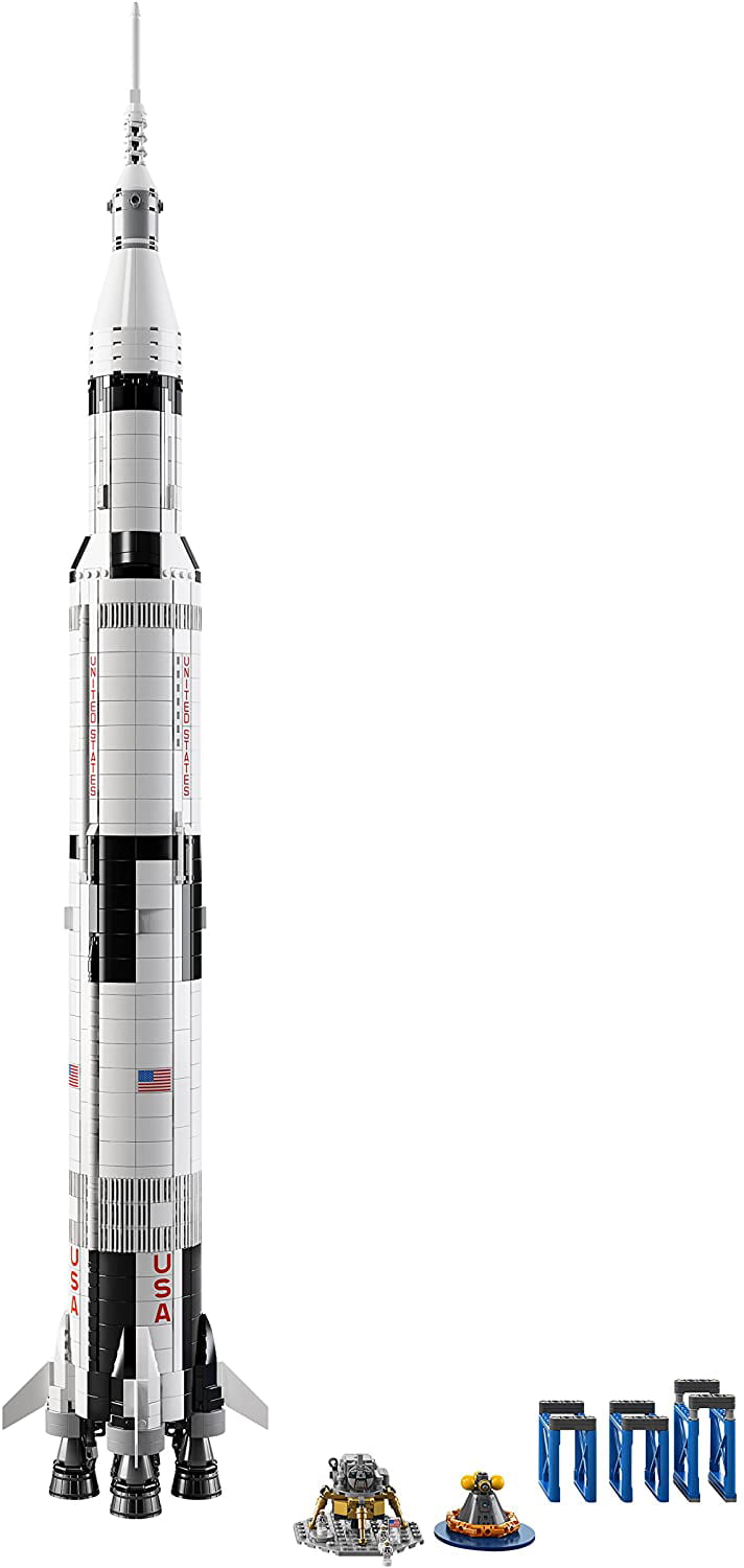 LEGO Ideas NASA Apollo Saturn V 92176 Outer Space Model Rocket for Kids and Adults, Science Building Kit