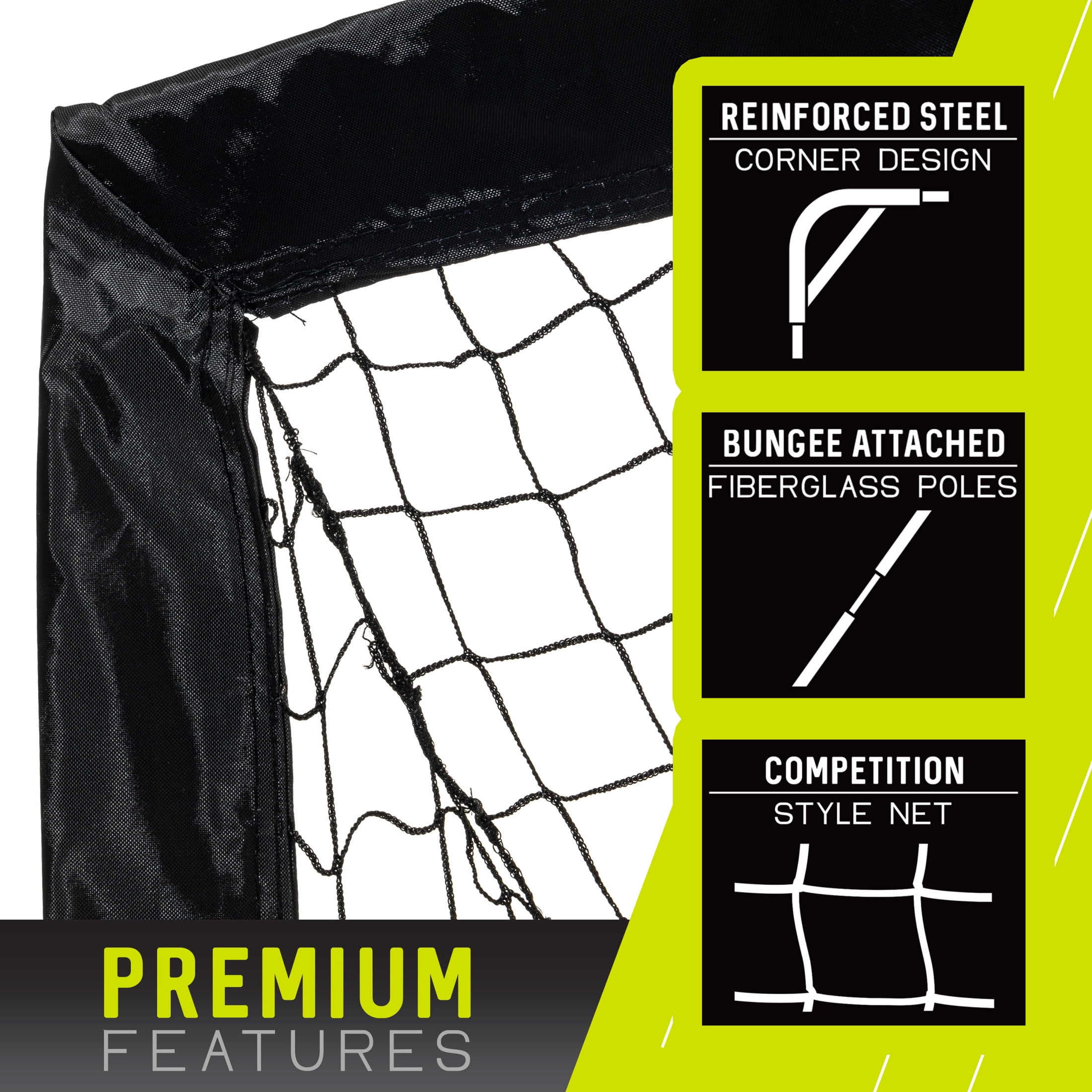 Franklin Sports Blackhawk Soccer Goal - Pop up - Foldable - 4' x 3' Mini Soccer Net - Black