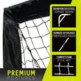thumbnail image 6 of Franklin Sports Blackhawk Soccer Goal - Pop up - Foldable - 4' x 3' Mini Soccer Net - Black, 6 of 9
