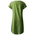 thumbnail image 4 of Pisexur Robe à Manches Courtes à Col en V Longueur Genou Femmes Style d'Été Robe Imprimée à Col en V Robe à Manches Courtes Robe pour Dames Robe pour Femmes en Liquidation, 4 of 5