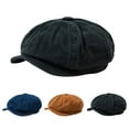 thumbnail image 4 of Lroveb Beret Hats for Women Unisex 8 Panel Denim Newsboy Cap Boy Fiddler Cabbie Artist Painter Flat Hat, 4 of 4