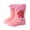 Rain Boots - Pink, variant on Toddler Boys Rain Boots Waterproof Childrens Footwear with Drawstring Top 3D Dinosaur Egg Pattern Non-Skid Outsole Puddle Jumpers