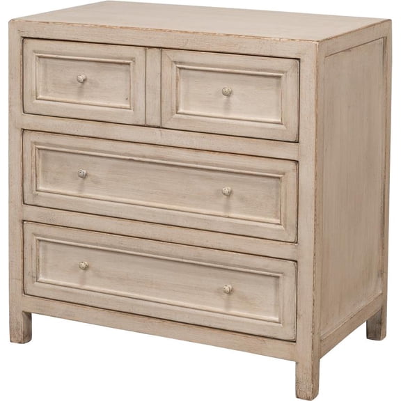 Ezra Stone Gray Commode | Reclaimed Pine | 3 Drawers