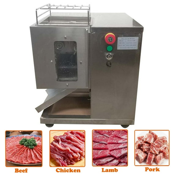 TECHTONGDA Shredded Meat Cutting Machine Double Motor Meat Slicer with 10MM Blade（Production Capacity 250kg/h）QSJ-T