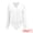 White, variant on DARING DIVA Long Sleeve V Neck Classic Business Work Shirt Top L Beige