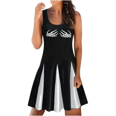 

Juebong Women s Summer Flowy Dresses Plus Size Dresses Long Sleeve Maxi Dress Dresses for Women Casual Summer Floral Beach Print Sleeveless Crewneck Casual Loose Tank Dress