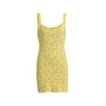 thumbnail image 2 of Qiylii Women Summer Knit Dress,Flower Wide Shoulder Sleeveless Strap Slip Dress, 2 of 9