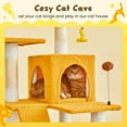 thumbnail image 5 of MWPO 63.8" Multi-Level Cat Tree with Condo and Scratching Post Tower, Yellow, 5 of 9