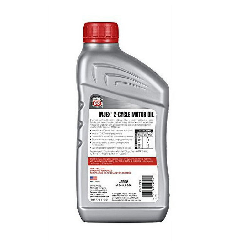 Phillips 66 1074704 Cycle Engine Oil (Injex TC-W3 API TC 2