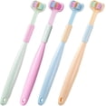 thumbnail image 1 of Triple Head Toothbrush, 3 Sided Toothbrush, Three-Faced Toothbrush Deep Cleaning Soft Bristle Triple Toothbrush For Kids Home Travel, 1 of 5