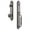 Antique Pewter, variant on Grandeur Arccgrwin_Esetd_Na Arc Solid Brass Rose Dummy Full Plate "C" Grip Handleset -