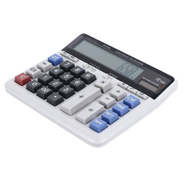 Calculadora Solar, Varias Funciones Calculadora Electrónica De 12 Dígitos Amplia Aplicación Teclas Grandes Para Contabilidad