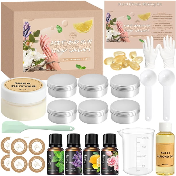 Kit para hacer cremas de manos DIY Jcoos con manteca de karité y aceite de almendras
