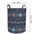 thumbnail image 4 of DouZhe Waterproof Collapsible Large Laundry Baskets, Aztec Ethnic Tribal Style Prints Circular Hamper with Handles, 4 of 7