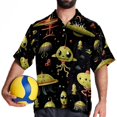thumbnail image 4 of Alien Men's Short Sleeve Button Down Poplin Casual Beach Shirts, 4 of 6