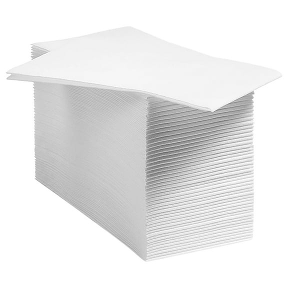 KONTONTY 100Pcs White Paper Napkins For Restaurant Use Luxurious Decorative