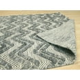 thumbnail image 5 of Tapis en Laine Tufté à la Main Chevron Émeraude, 5 of 5