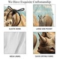 thumbnail image 4 of luoweisi Men's Beach Shorts Quick Dry Swim Trunks with Mesh Lining Abstract Rhinoceros XL, 4 of 5