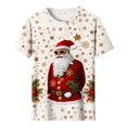 thumbnail image 5 of Jsaierl Christmas Shirts for Women Funny Santa Graphic Tees Petite Soft Round Neck T-shirt Short Sleeve Tunic Blouse Tops S-5XL, 5 of 6