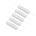 thumbnail image 1 of Unique Bargains 5Pcs 10K Ohm Resistors, 10W Ceramic Cement Resistor Power Cement Resistor Kit Tolerance 5% for Power Adapters Audio, 1 of 4