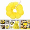 thumbnail image 2 of Cute and functional sunflowershaped recovery cone for cats and small dogs, made of soft cotton material (M)., 2 of 5