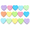 Light Colors-Classic, variant on 3x3 Inch Light Colors Classic Heart Shape Sticky Notes, 24 Pack