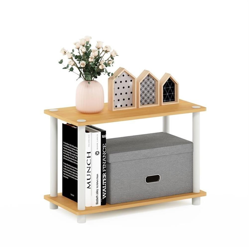 Furinno 11250 Turn-N-Tube 2-Tier No-Tools Shelf End Table Plant Stand