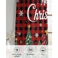 thumbnail image 6 of Red Plaid Christmas Sheer Curtains 84 Inch Length 2 Panels Set for Living Room/Bedroom, Xmas Tree Snowflake Checkered Winter Kitchen Curtains Grommet Semi-Sheer Curtains Window Treatments 52"x84"x2, 6 of 7