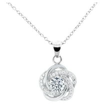 Cate & Chloe Stella 18k White Gold Plated Necklace with Simulated Diamond Crystals Gift for Women