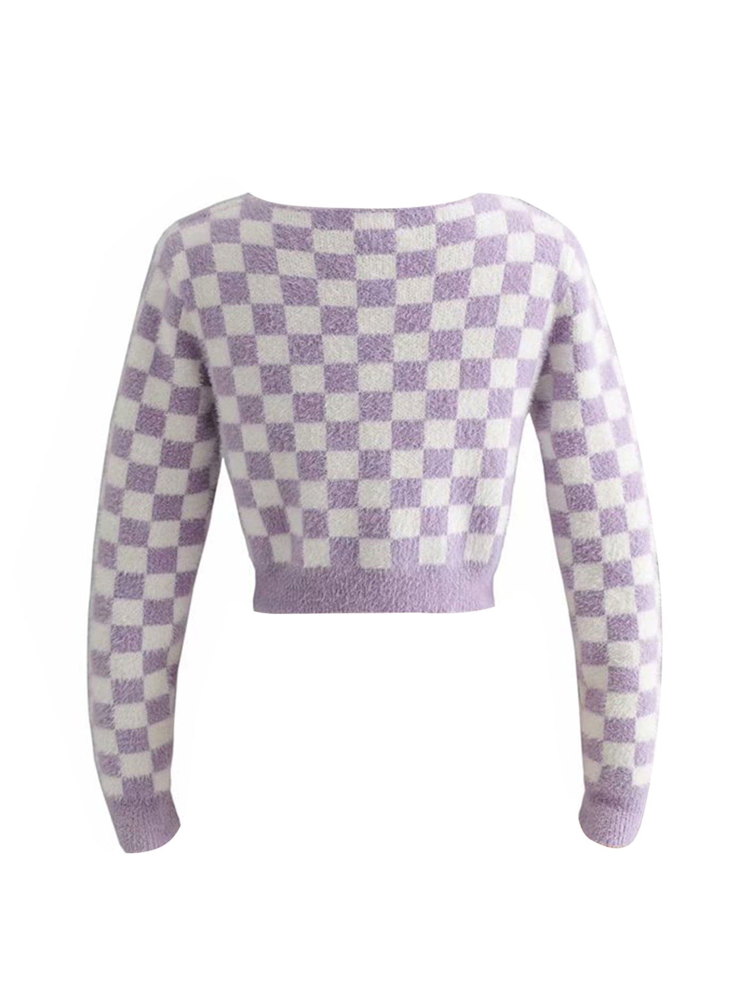 Louis Vuitton Purple And Beige Checkerboard Ugly Christmas Sweater