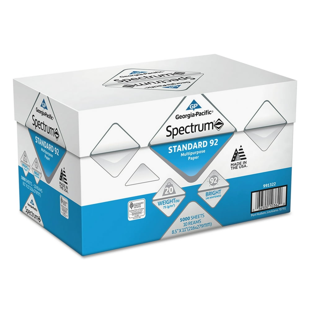 Georgia Pacific Spectrum Standard 92 Multipurpose Paper, 8 1/2 x 11
