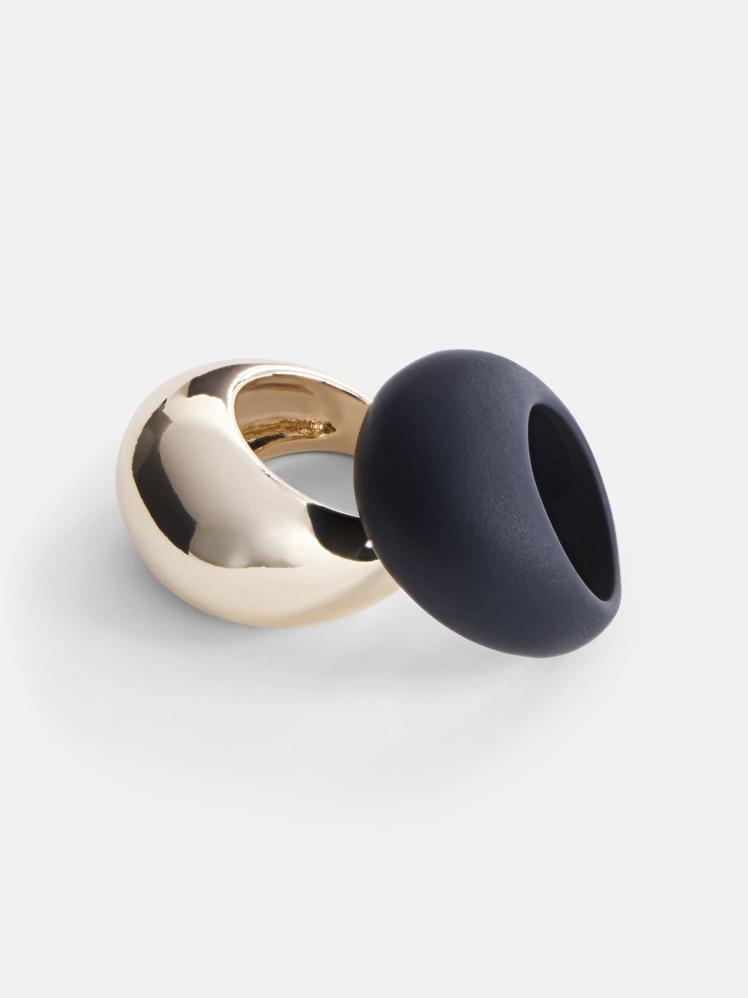 Scoop Bubble Rings, Two-Tone, 2-Piece Set