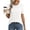 White, variant on Women's Cable Knit Short Sleeve Sweater Tops Round Neck Lightweight Casual Outfit Spring Summer Office Streetwear Vacation Beige L