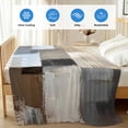 thumbnail image 4 of Modern Brown Beige Cooling Blanket, Lightweight Breathable Summer Throw Blanket with Double Sided Cold Effect, Grey White Color Blocks Picnic Beach Blankets Bed Sheet for Hot Sleepers 50"x60", 4 of 8
