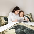 thumbnail image 5 of jejeloiu Boho Bohemian Theme Queen Comforter Set,Black Bird Raven Crow Bedding Comforter Set For Men Women Reversible 3 Pieces, 5 of 8