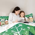 thumbnail image 4 of Feelyou Cartoon Cabin House Twin Bedding Sets 7-Piece, Christmas Festival Bedding Comforter Set, Winter Snow Reversible Sheet Sets, Ultra Soft Home Decor, 4 of 7