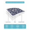 thumbnail image 4 of Full Size Quilt Bedding Set, Japanese Reversible Summer Quilt 3 Pieces, Navy Blue Country Flowers Leaves Aesthetic Lightweight Bedspreads Coverlets with 2 Pillow Shams for All Seasons, 4 of 5