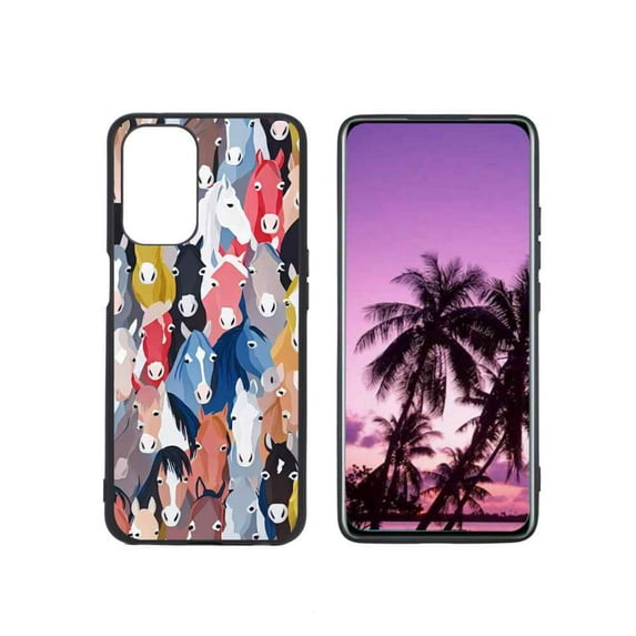 Compatible with OnePlus Nord N200 5G Phone Case, Horses-218 Case Silicone Protective for Teen Girl Boy Case for OnePlus Nord N200 5G