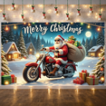 thumbnail image 2 of Decorative Design Merry Christmas Banner Holiday Santa Claus Polyester Material Decorative Gift for Christmas Party Winter Celebration Home Decoration, 2 of 9
