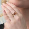 thumbnail image 4 of Gem Stone King 18K Yellow Gold Plated Silver Red Garnet Solitaire Engagement Ring for Women (2.13 Cttw, Oval 9X7MM, Gemstone January Birthstone, Available in Size 5, 6, 7, 8, 9), 4 of 4