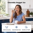 thumbnail image 4 of SIMZLIFE Countertop Nugget Ice Maker, 35 Lbs/24H Soft Chewable Pellet Ice, Ready in 7 Minutes, Self-Cleaning Ice Machine, Stainless Steel, 4 of 10